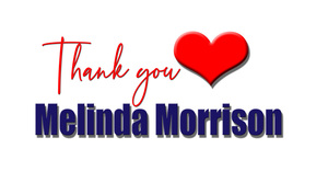 Thank You, Melinda Morrison!
